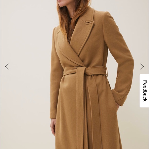 Autograph Wool Longline Wrap Coat with Cashmere AS - Picture 4 of 5